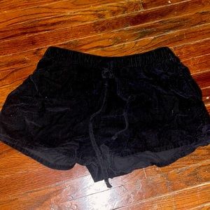 Black Corduroy, suede mini shorts